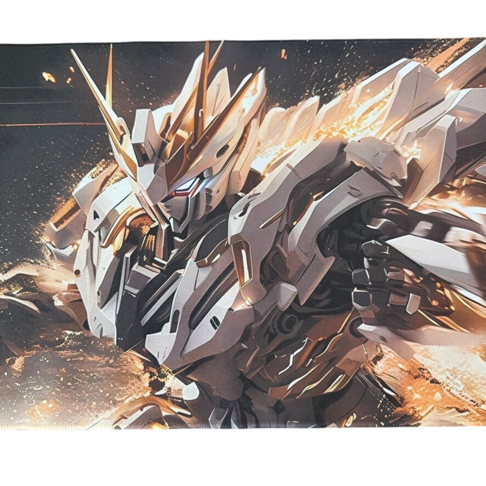 Gundam Graphic Playing Mat TCG‎ CCG Very Large 30x11 Desk Pad White Black